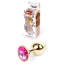 Анальна пробка з рожевим кристалом Exclusivity Jewellery Gold Plug, золота - Фото №8