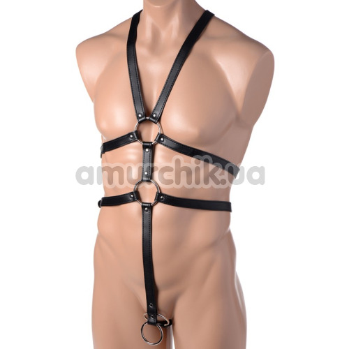 Портупея мужская Strict Male Full Body Harness, черная - Фото №1