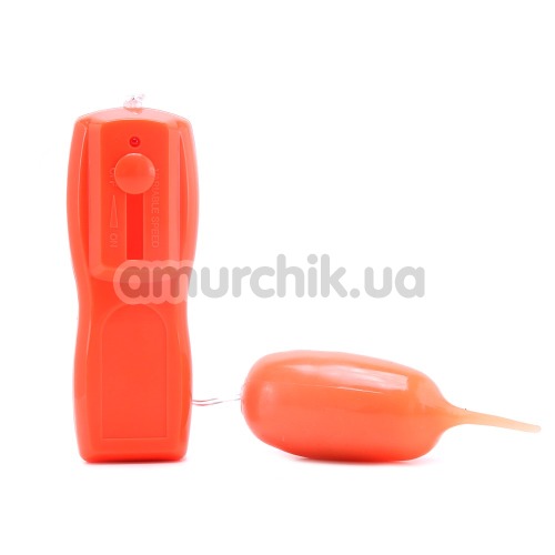 Виброяйцо Glo-Glo a Go-Go Flicker Tip Vibrating Bullet Radioactive Orange, оранжевое