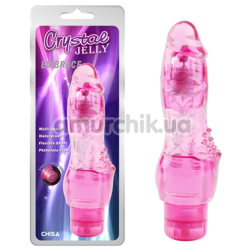 Вибратор Crystal Jelly Embrace, розовый