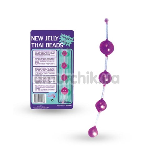 Анальне намисто New Jelly Thai Beads фіолетове