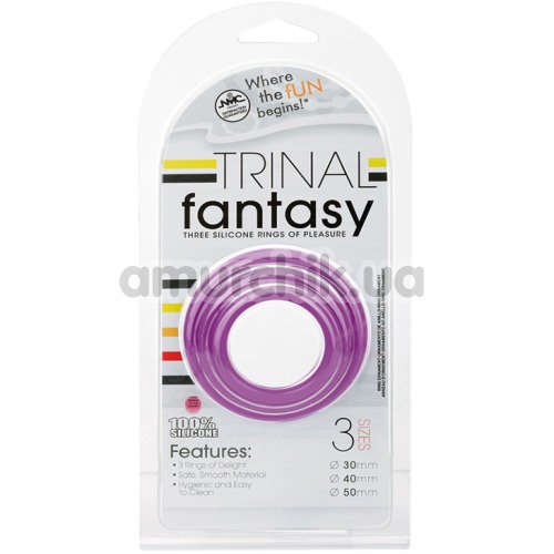Набор эрекционных колец Trinal Fantasy, фиолетовый