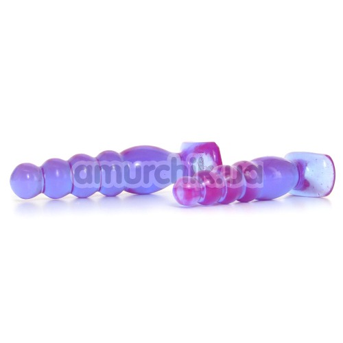 Набор анальных пробок Crystal Jellies Anal Delight Trainer Kit, фиолетовый