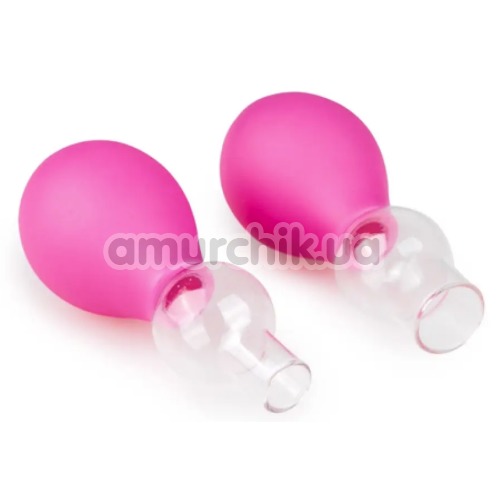 Вакуумные стимуляторы для сосков Nipple Pump Set, розовые