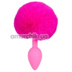 Анальная пробка с розовым хвостиком Colorful Joy Bunny Tail Plug - Фото №1