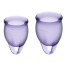 Набір з 2 менструальних чаш Satisfyer Feel Confident, фіолетовий - Фото №1