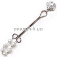 Затискач для клітора Art of Sex Clit Clamp Royal Pearls, срібний - Фото №1