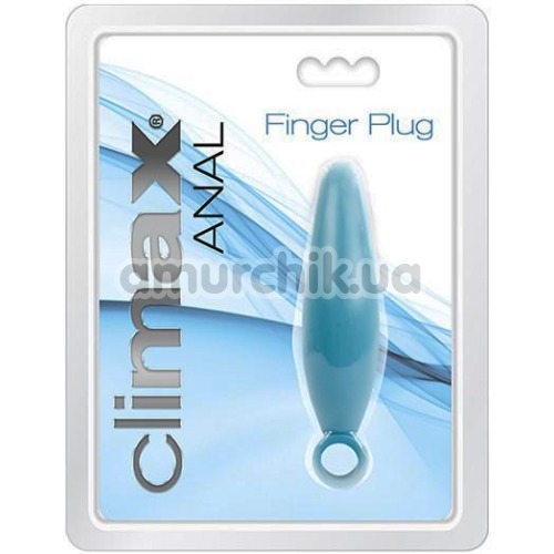 Анальная пробка Climax Anal Finger Plug, голубая