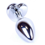 Анальная пробка с зеленым кристаллом Exclusivity Jewellery Silver Heart Plug, серебряная - Фото №2