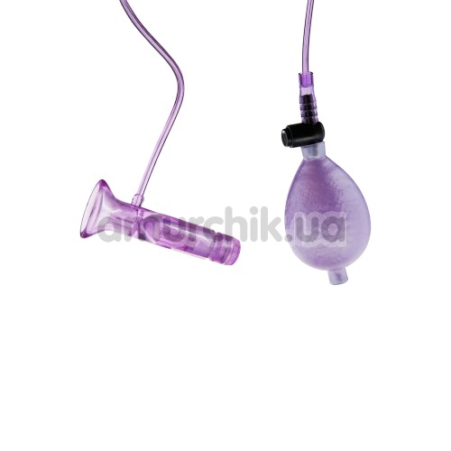 Вакуумная помпа с вибрацией для клитора Pussy Nibbler, фиолетовая - Фото №1