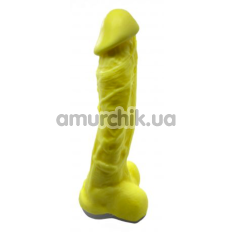 Мыло в виде пениса с присоской Pure Bliss XL, желтое - Фото №1