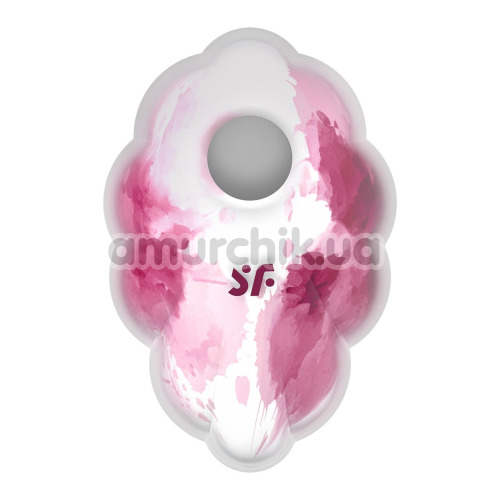 Симулятор орального секса для женщин с вибрацией Satisfyer Cloud Dancer, бело-розовый