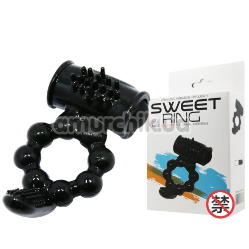 Віброкільце Sweet Ring 014075-1, чорне