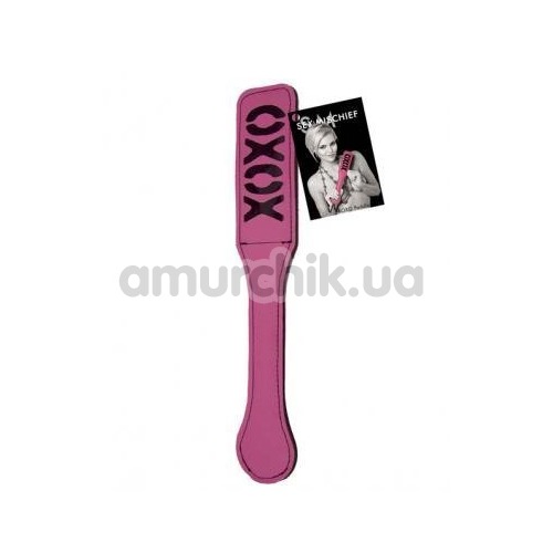 Шлепалка Sex & Mischief XOXO Paddle, черно-розовая