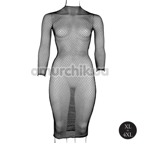 Платье Le Desir Long Dress Fishnet Structure and Turtle Neck, черное