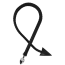 Анальна пробка з чорним хвостом-батогом Metal Anal Plug With Whip Diablo Tail, срібна - Фото №3