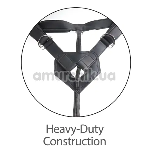 Страпон King Cock Uncut Cock With Strap-On Harness 7, тілесний