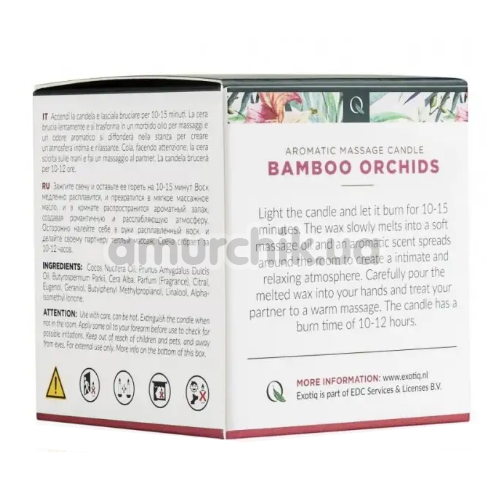Массажная свеча Exotiq Massage Bamboo Orchid -  бамбук и орхидея, 60 мл