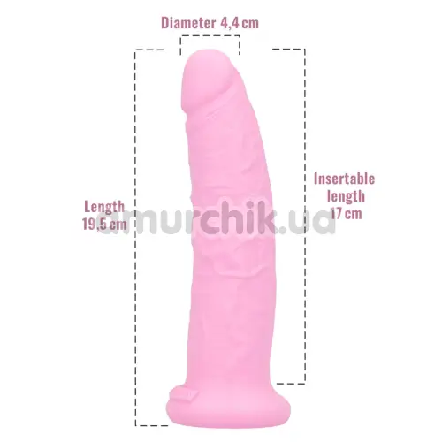 Фаллоимитатор с ароматом жвачки Delicious Dildo Bubble Gum 19.5 см, розовый