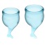 Набір з 2 менструальних чаш Satisfyer Feel Secure, блакитний - Фото №2