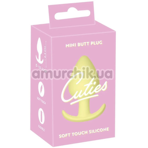 Анальная пробка Cuties Mini Butt Plug 556912, желтая