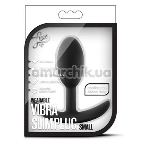 Анальная пробка Luxe Wearable Vibra Slim Plug Small, черная