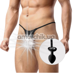 Труси чоловічі з анальною пробкою Art of Sex Joni Sexy Panties With Silicone Plug S, чорні - Фото №1