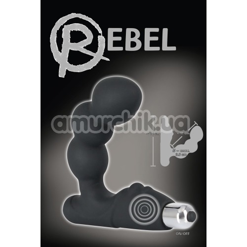 Вібростимулятор простати Rebel Bead-Shaped Prostate Stimulator, чорний