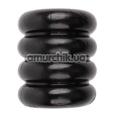 Эрекционное кольцо GK Power Quad Play Cock Ring, черное - Фото №1