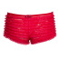 Трусики-шортики Leg Avenue Micromesh Lace Ruffle Tanga Shorts, червоні - Фото №4