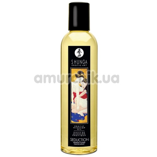 Масажна олія Shunga Erotic Massage Oil Seduction Midnight Flower - опівнічні квіти, 250 мл