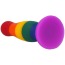 Анальная пробка Colourful Love Colourful Plug 14.5 см, радужная - Фото №1