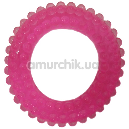 Кольцо-насадка Pure Arousal розовое с пупырышками