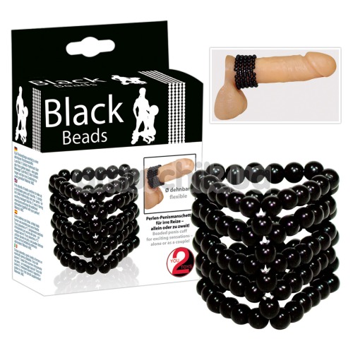 Насадка на пенис Black Beads