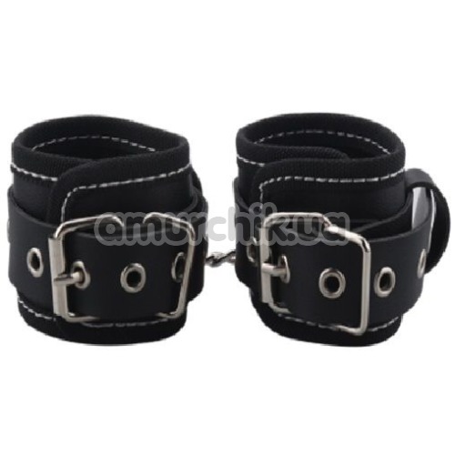Фиксаторы для рук Handcuffs Woven Belt Edge Sealing With Chain, чёрные