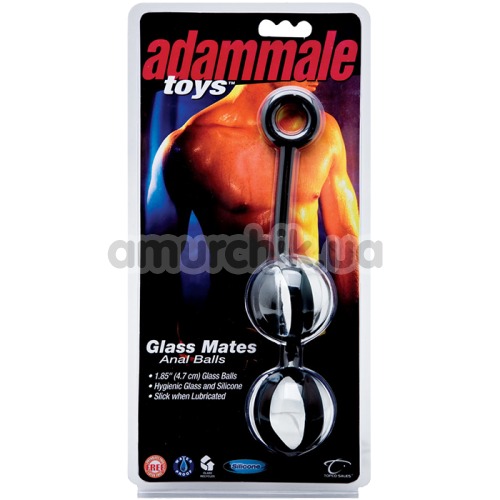 Анальные шарики Adam Male Toys Glass Mates Anal Balls