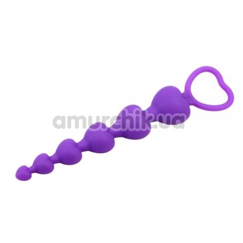 Анальная цепочка MisSweet Heart Booty Beads, фиолетовая