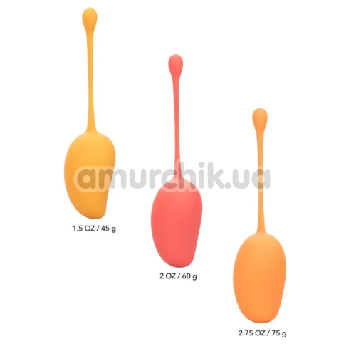 Набір вагінальних кульок Kegel Training Set Mango Squeeze Relax Repeat, помаранчевий
