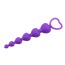 Анальная цепочка MisSweet Heart Booty Beads, фиолетовая - Фото №2