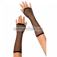 Рукавички Long Fishnet Gloves, чорні - Фото №1