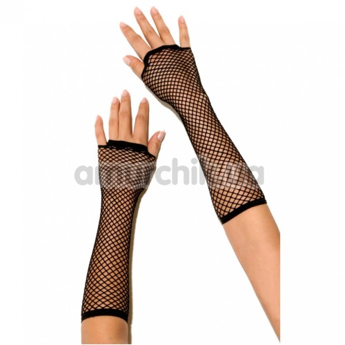 Перчатки Long Fishnet Gloves, черные