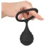 Эрекционное кольцо с утяжелителем Black Velvets Cock Ring & Weight, черное - Фото №3