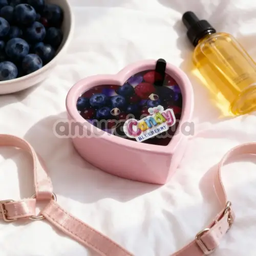 Свеча для массажа Candy Heart Blueberry - черника, 70 мл