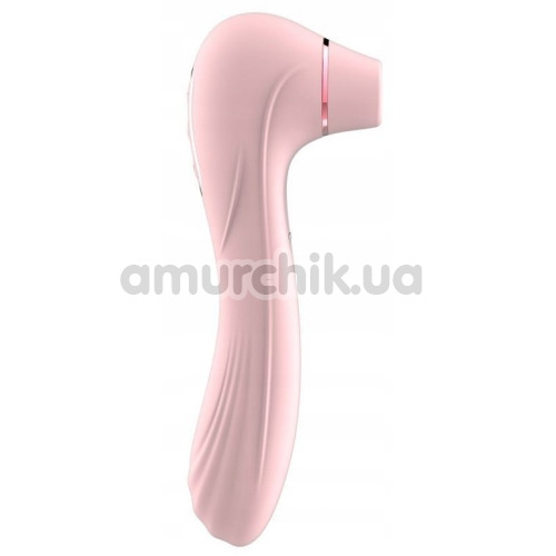 Симулятор орального секса для женщин с вибрацией Boss Series Rechargeable Sucking Massager, светло-розовый