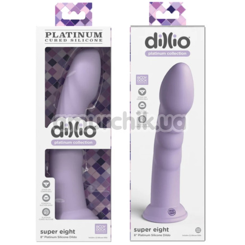 Фаллоимитатор Dillio Platinum Collection Super Eight 8, фиолетовый