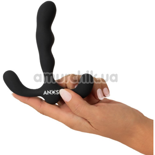 Вібростимулятор простати Anos Finest Butt Wear Flexible Prostate Stimulator With 3 Motors, чорний