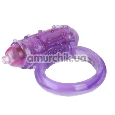 Виброкольцо Mini One Touch Vibrating Cock Ring фиолетовое - Фото №1