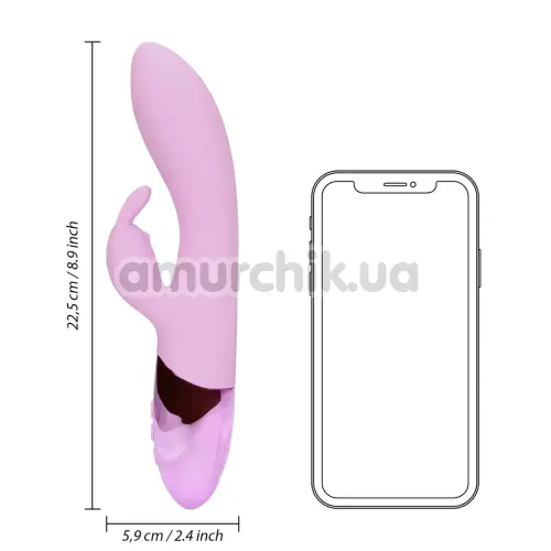 Вібратор Loveline Ultra Soft Silicone Rabbit Vibrator, бузковий