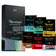 Набір збуджуючих гелів з ефектом вібрації Intt Vibration Six Flavor Mix, 12 х 5 мл. - Фото №1