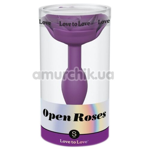 Анальная пробка Love To Love Open Roses S, фиолетовая